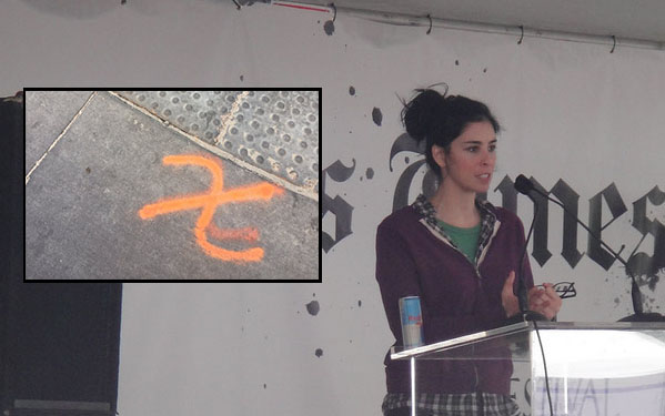 Funny: 'Swastikas' Uncovered by Sarah Silverman Turn Out To Be Utility Markings Silverman-sarah-swastikas-utility-markings