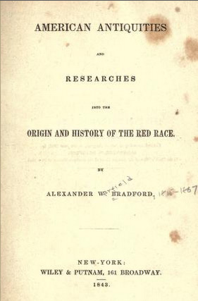 A propos des hiéroglyphes découverts dans des cavernes aux Etats-Unis American-antiquities--Alexander-Bradford