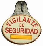 Nueva placa PARCHE_HOMOLOGADO_VIGILANTE_SEGURIDAD