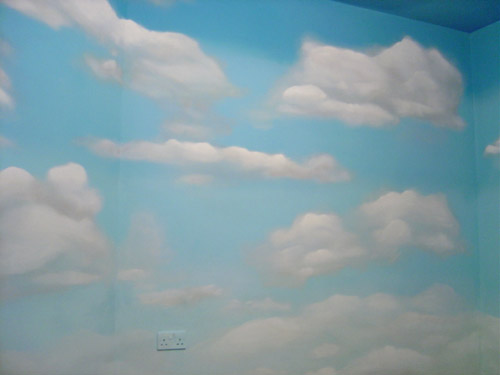 Как да си нарисуваме облаци в къщи Cloud_mural2