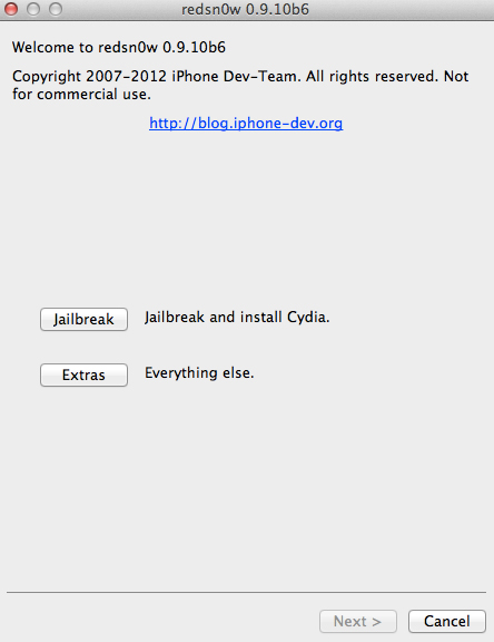 Redsn0w jailbreak iOS 5.1 Redsn0w0.910b6-2