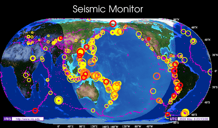   The Earthquake/Seismic Activity Log #2 TopMap.eveday