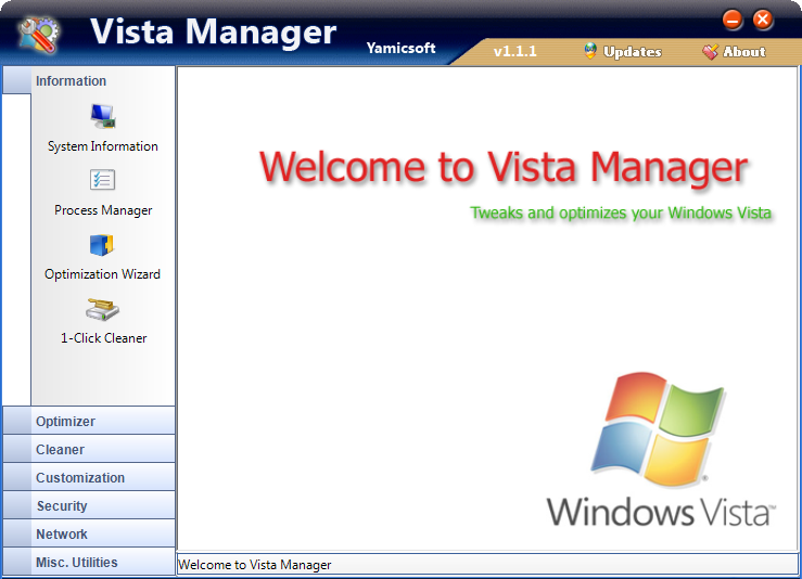 إصدار جديد صيانة الوينداوز فيستا Vista Manager 3.0.8 Vista-Manager