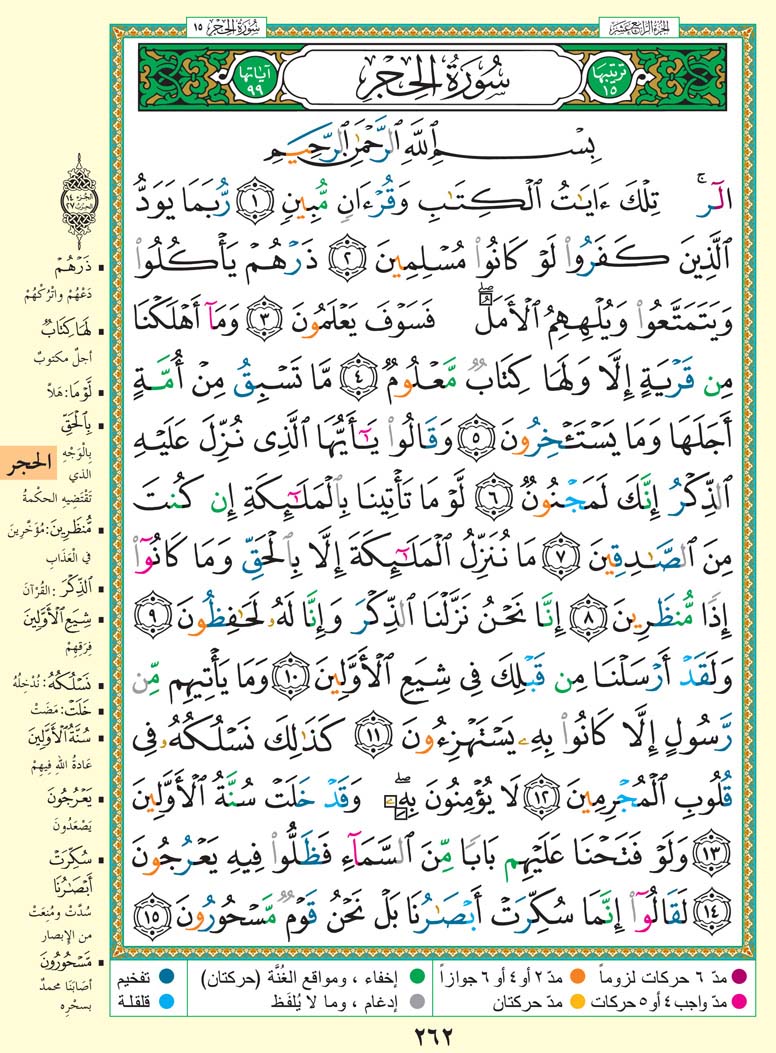 تفسير سورة الح ج ر صفحة 262 من القرآن الكريم للشيخ الشعراوي