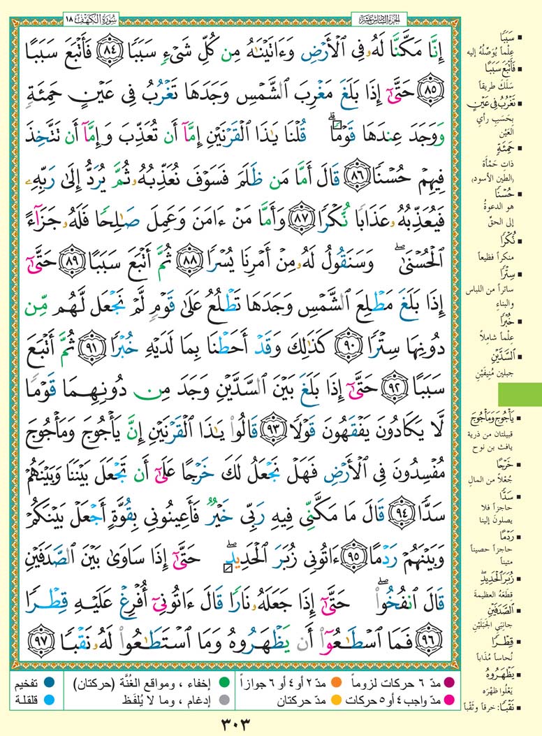   تفسير سورة الكَهْف صفحة 303 من القرآن الكريم للشيخ الشعراوى	 303
