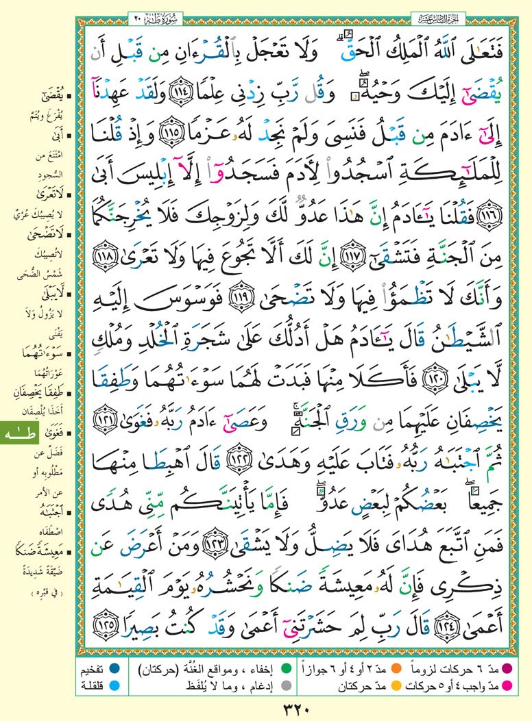   تفسير سورة طَهَ صفحة 320 من القرآن الكريم للشيخ الشعراوي	 320