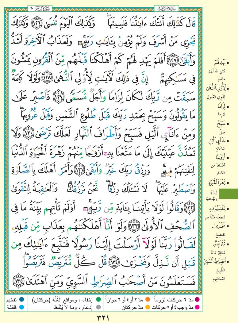   تفسير سورة طَهَ صفحة 321 من القرآن الكريم للشيخ الشعراوي	 321