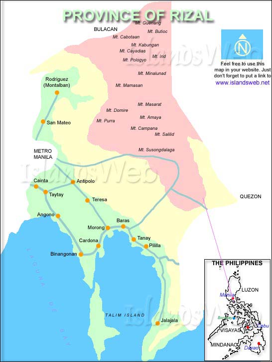 Rizalenos 7th KLT Passers...Post na kau d2... Rizal-map