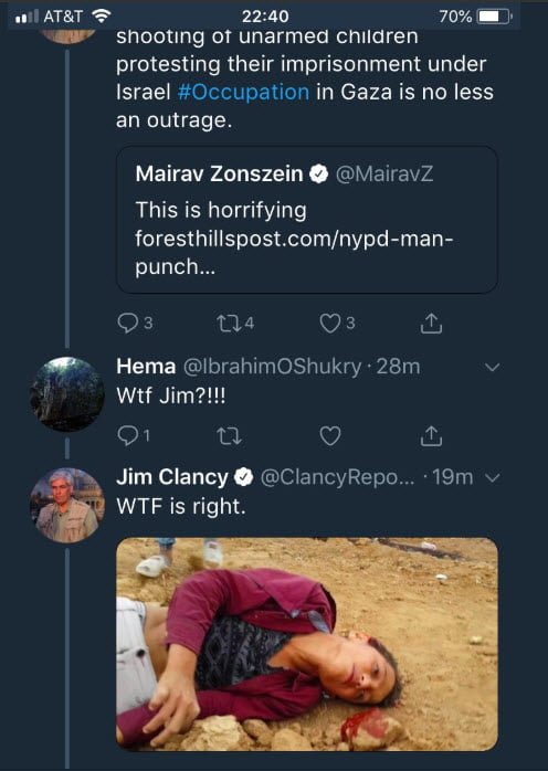 Former CNN Journalist Jim Clancy’s Vile Reaction to Antisemitic Attack on Boy Clancy-1