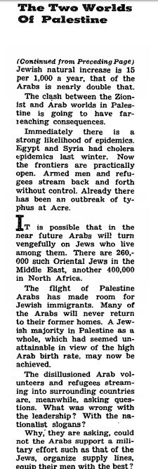 Know Your History: The Jewish And Arab Populations In The Holy Land (NY Times May 16, 1948) Times7