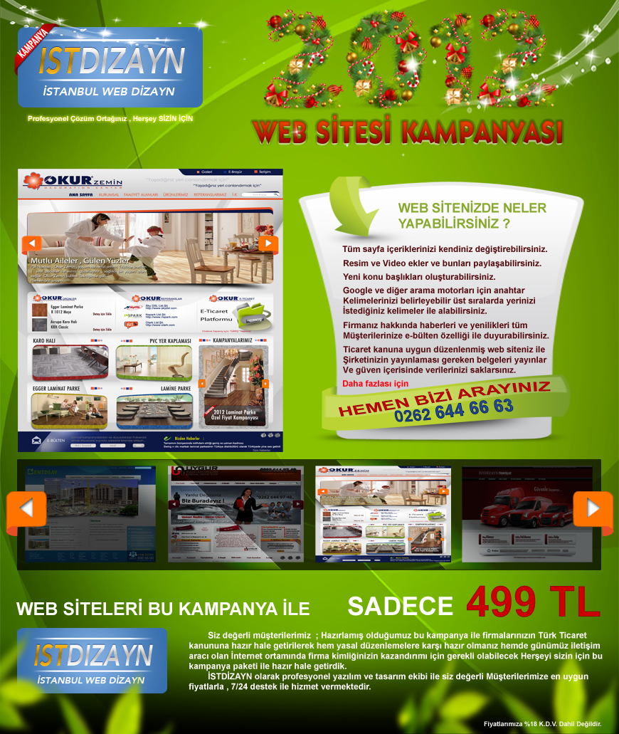 499 TL 'den Başlayan Fiyatlarla Web Tasarım Istdizayn_web_sayfa