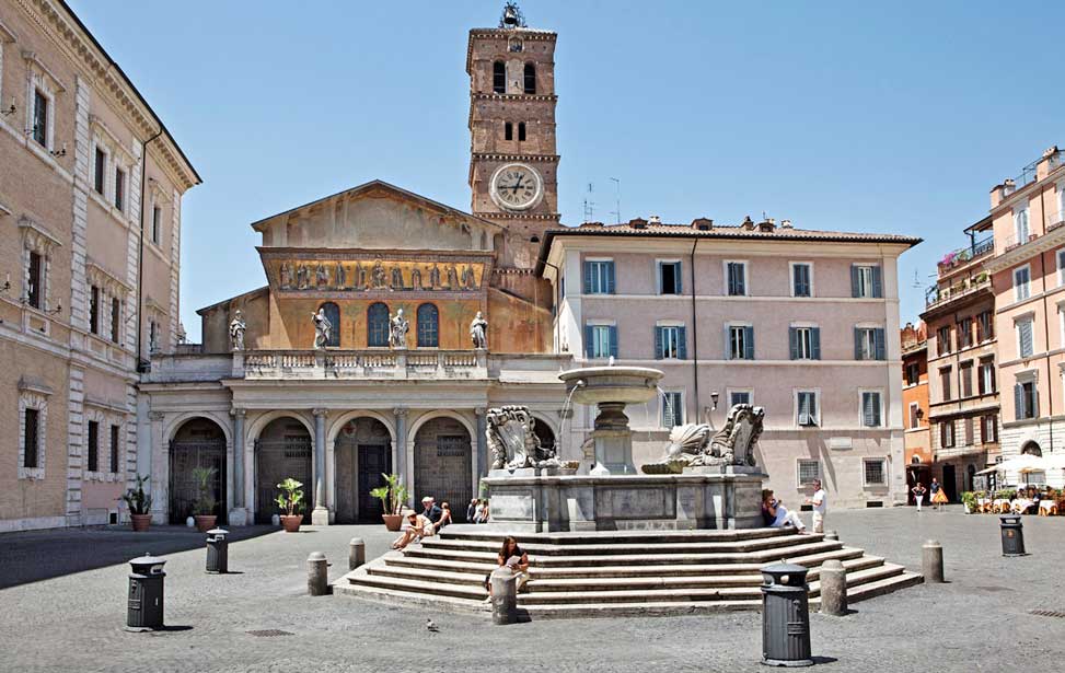 Rome Chrétienne et ses monuments - EUGENE DE LA GOURNERIE - 1867 Santa-Maria-in-Trastevere