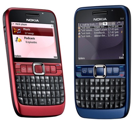 هاتف NOKIA  E63 في ثوب اسود جديد Nokia-e63-business-smartphone