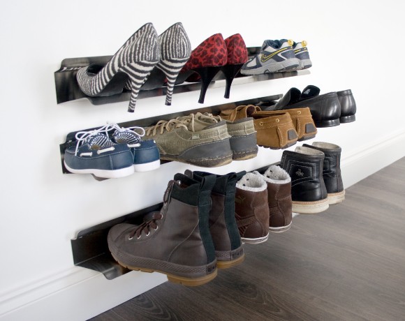 رفوف عصرية للأحذية .. والجاكيتات - Modern shelves for shoes and jackets .. Horizontal_shoe_rack_700mm_stacked_angle_1