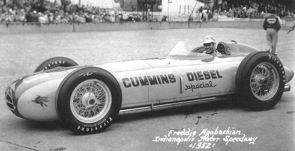 Indy 500 Oddballs 1952-indy-500-freddie-agabashian-cummins-diesel-1