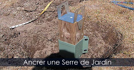 tapes de Construction d'une serre de jardin Ancrer-une-serre