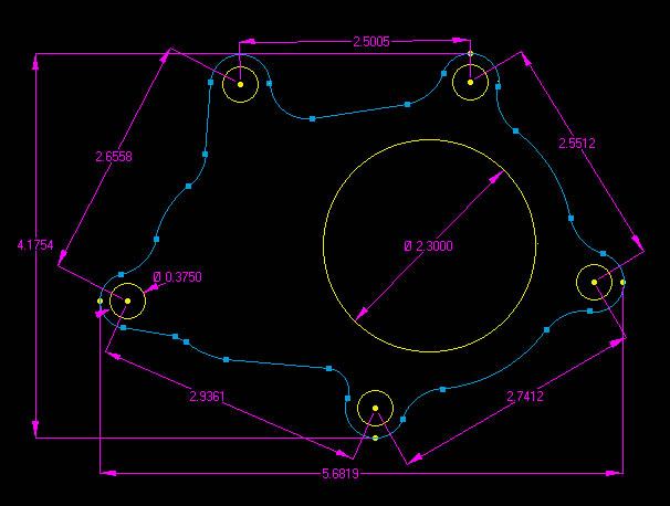 Turbo flange pattern Tk049p