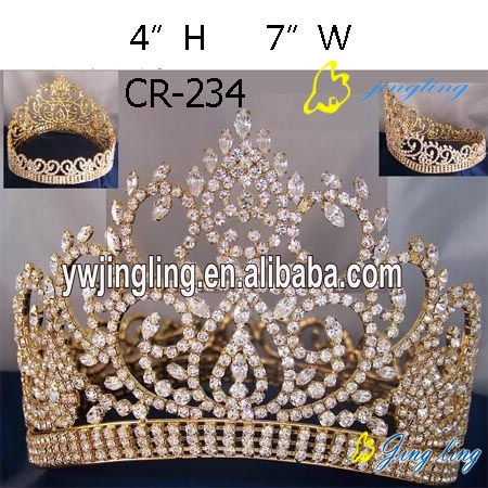 تيجان ملكية  امبراطورية فاخرة رعة Gold-pageant-crown-full-round-crown