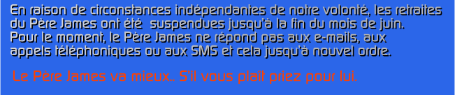 Voici des nouvelles du Père James Manjackal : Il va beaucoup mieux... Frapray