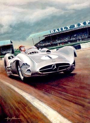 Mercedes-Benz W196 - Fangio - 1954 British GP F1 - Spark 1/43 Inglaterra54badday