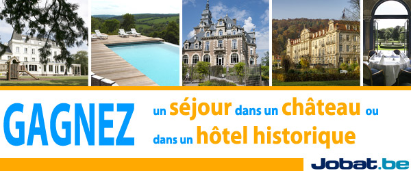 Un week-end pour 2 dans un château ou dans un hôtel historique JOBAT  16/11 Kasteel-head-fr