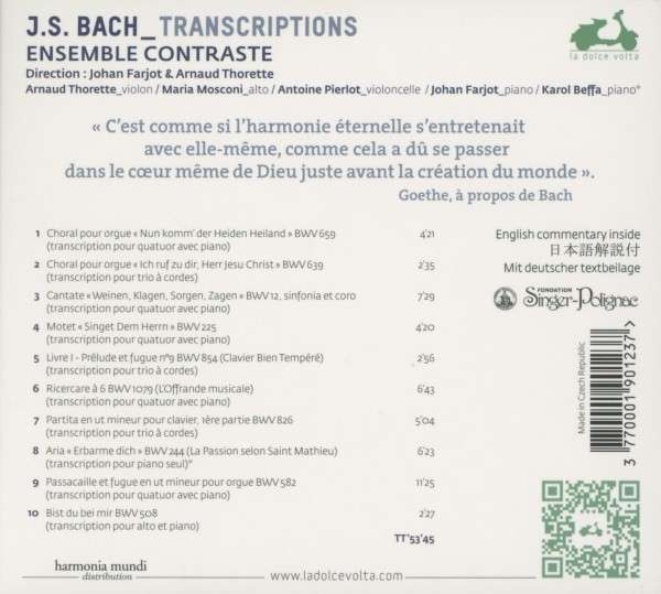 Bach: transcriptions diverses 3770001901237
