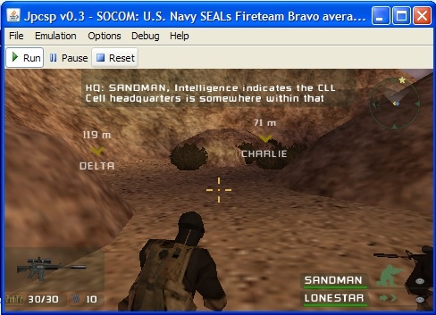 PSP Emulator (JPCSP v0.3 r1280) Socom