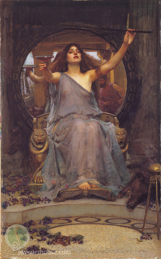 Galeria dos Deuses Menores. Waterhouse_circe_offering_the_cup_to_ulysses