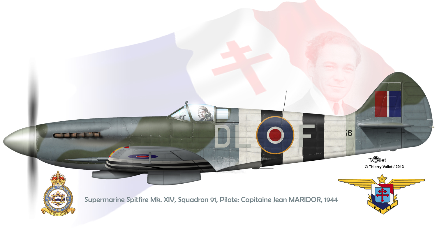 Supermarine Spitfire Mk. XIV de Jean MARIDOR 1944 Spitfire%20XIV%20Maridor%20Sans%20saumon%20Small