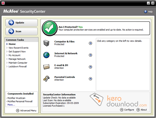 BORLA: McAfee Internet Security 2010 grátis por 6 meses McAfee%20Security%20Center