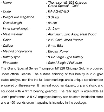 King Arms: Thompson M1928 Chicago Oro y Plata Ka-ag-67-GDh