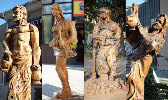 فنان عصامى يحول الأشجار الميتة إلى أعمال فنية رائعة. Simferopol-wood-sculptures