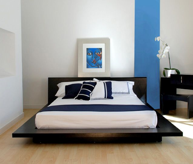   ..  Japanese-black-modern-platform-bed