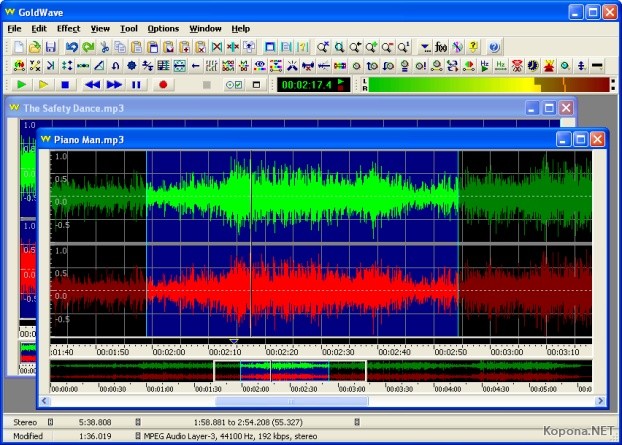 Phần mềm tách lời & nhạc (để hát karaoke) 1209627345_goldwave_interface