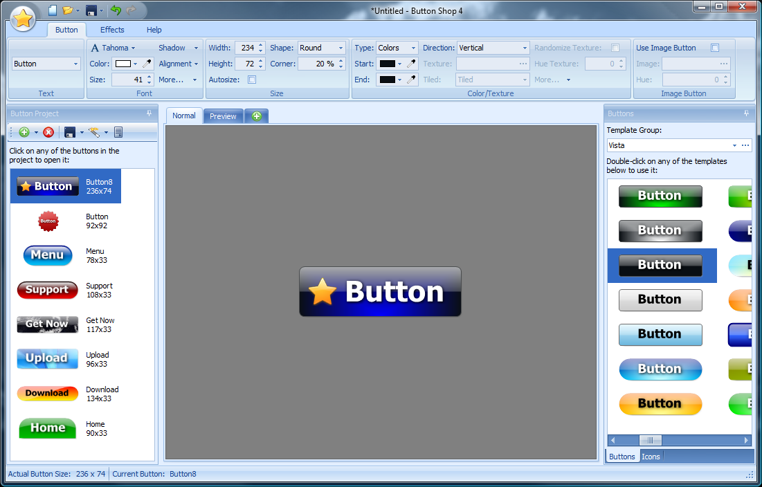 Phần mềm tạo Button cho Website Screen1