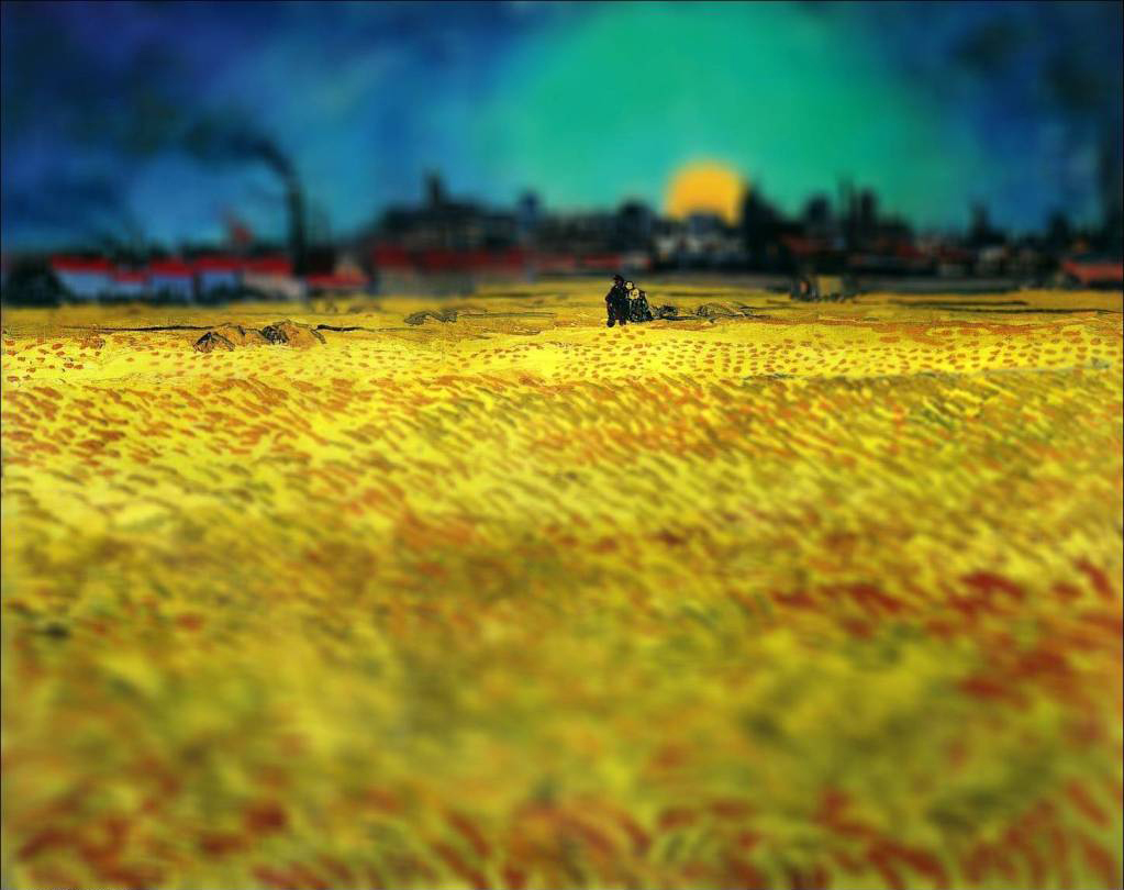 Des peintures de Van Gogh avec un effet Tilt-Shift Tilt-shift-van-gogh-flou-paysage-peinture-perspective-03