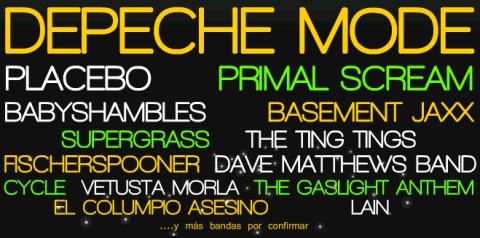 Cartel Bilbao BBK Live 09: Depeche Mode, Placebo, Primal Scream... Cartel-bbk-live