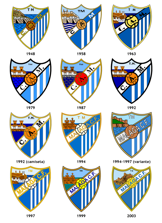 Absurdos cambios en el escudo del Málaga Escudos-Malaga