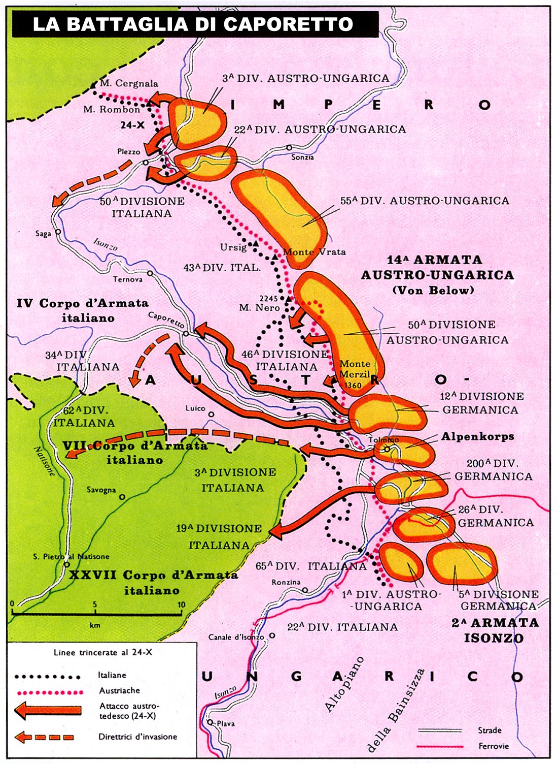 KALENDAR-vojno-politički događaji iz bliže i dalje prošlosti Mappacaporetto