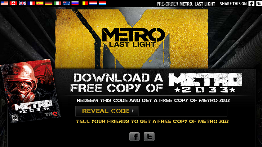 THQ Regala Keys para juego Completo Metro 2033 (Feliz Navidad) Metro2033