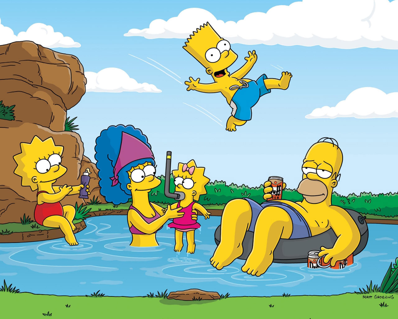 <<<<< *Solsticio de Verano* >>>>> Los-simpson-en-la-playa