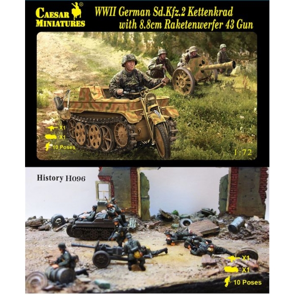 Nouveautés Caesar Caesar-96-sdkfz2-kettenkrad-88cm-raketenwerfer