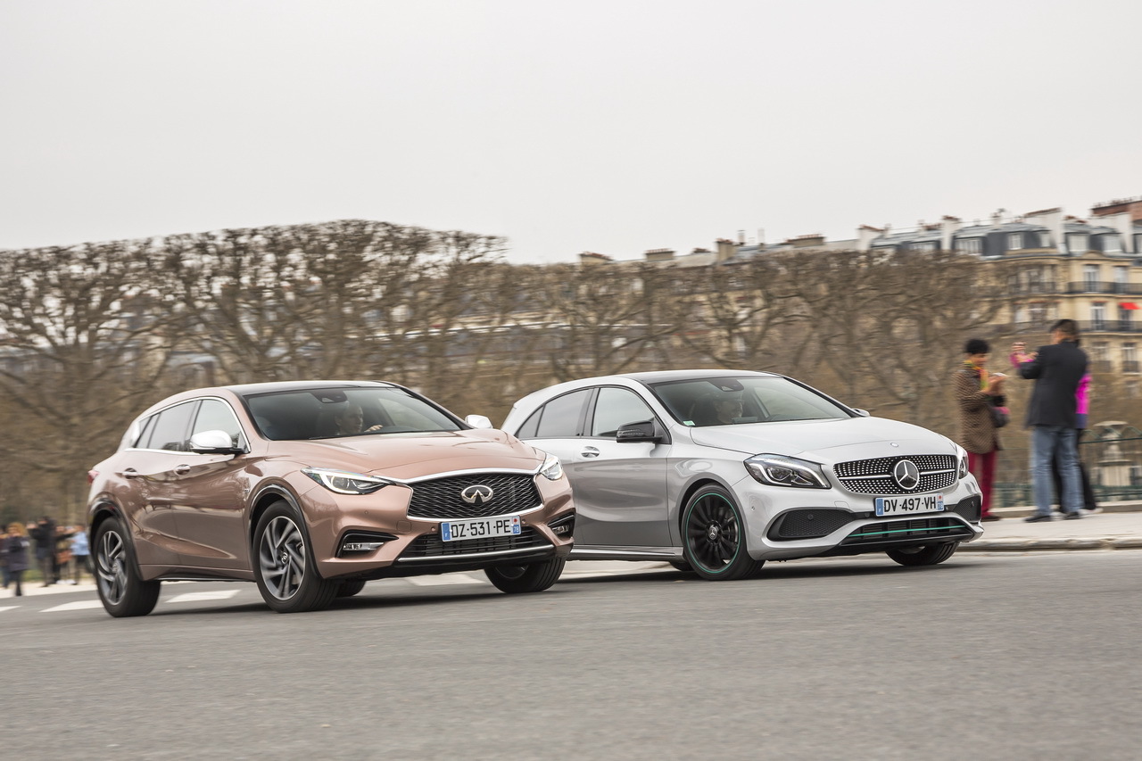 2016 - Essai comparatif : l'Infiniti Q30 défie la Mercedes Classe A par l'ARGUS 04/04/2016 Mercedes-classe-a-infiniti-q30-04