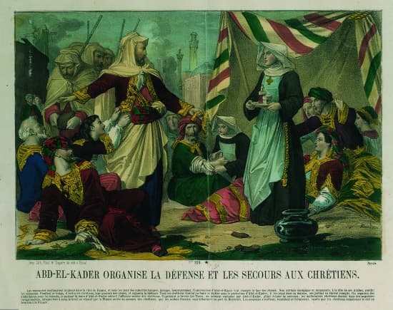 History - 1860 L’émir Abd el-Kader, artisan de la réconciliation à Damas 1315625-Abd_el-Kader_organise_la_d%C3%A9fense_et_les_secours_aux_chr%C3%A9tiens