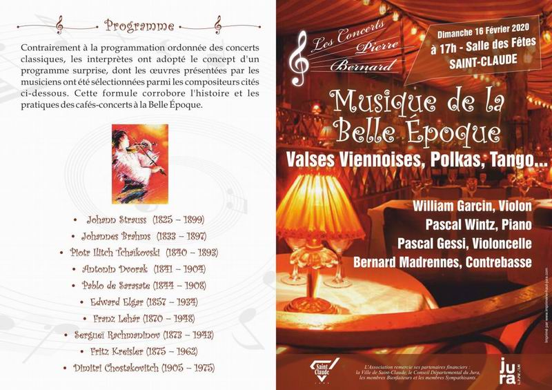 [39] - 2020-02-16 : Les Concerts Pierre-Bernard : Musique de la Belle Époque à St-Claude 2020-02-16_Concert_St-Claude_02
