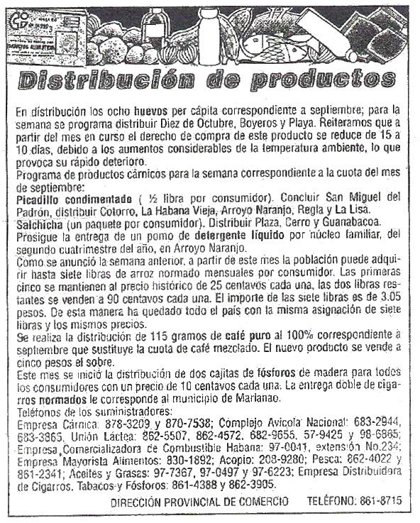 LA REALIDAD CUBANA MEDIANTE LA IMAGEN: 1959-PRESENTE Racionamiento-9-05