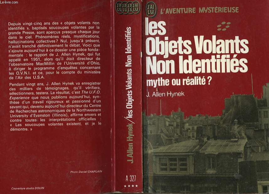 Liste de l'ancienne collection "j'ai Lu - L'Aventure Mystèrieuse" sur les ovnis et ET RO90071657