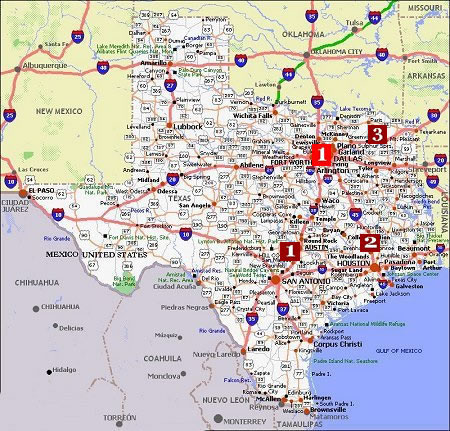 Parlons du Texas! Texas-map