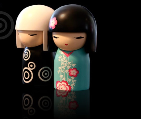 Kimmidoll. Poupee-kokeshi-en-bois