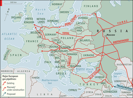 Vers la guerre en Ukraine ? Carte-map-gazoduc-pipeline-concurrence